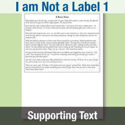 Y5 Reading (I am Not a Label 1) Supporting Text ST