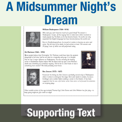Y5 Reading (A Midsummer Night’s Dream) Supporting Text ST