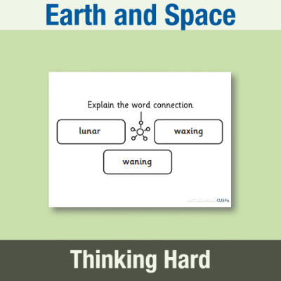 Image of Year 5 Science (Earth and Space) Pre-Filled Thinking Hard  CUSP Resource