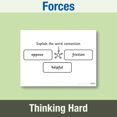 Image of Year 5 Science (Forces) Pre-Filled Thinking Hard  CUSP Resource