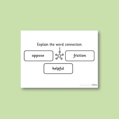 Image of Year 5 Science (Forces) Pre-Filled Thinking Hard  CUSP Resource