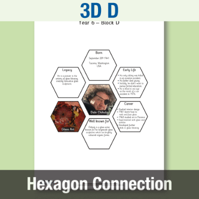 Y6 Art and Design D (3D) AR Significant Artists Hexagon Connections