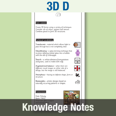 Lg_Y6 Art and Design D (3D) Knowledge Notes KN