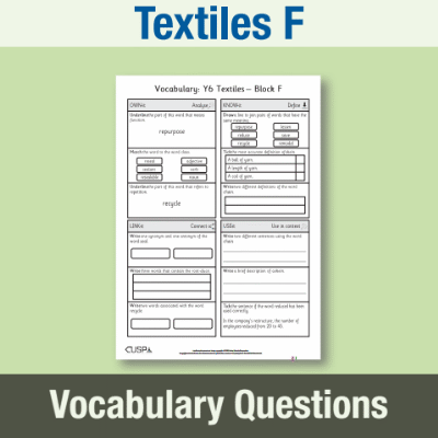 Lg_Y6 Design and Technology F (Textiles) Vocabulary Questions VQ