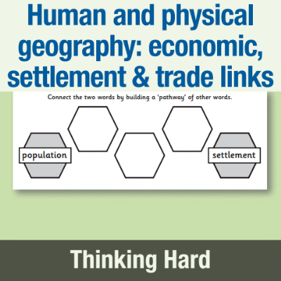 Image of Year 6 Geography (Human and physical geography: economic, settlement and trade links) Pre-Filled Thinking Hard CUSP Resource