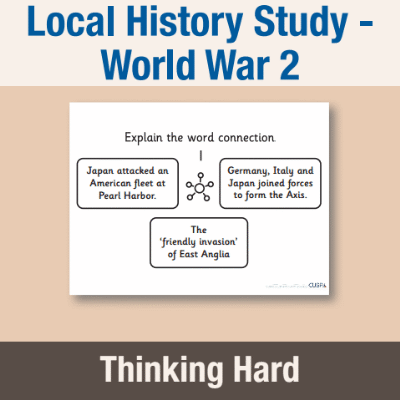 Y6 History (Local History Study - How did conflict change our locality in World War 2?) Pre-Filled Thinking Hard