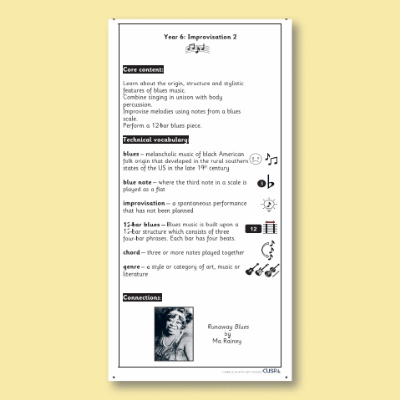 Y6 Music F (Improvisation 2) Knowledge Notes KN