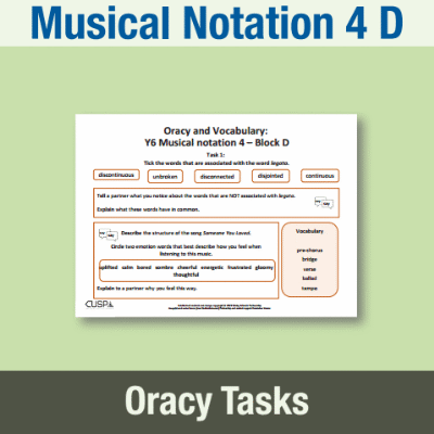 Y6 Music D (Musical Notation 4) Oracy Tasks OT