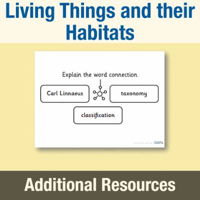 Image of Year 6 Science (Living Things and their Habitats) Pre-Filled Thinking Hard CUSP Resource