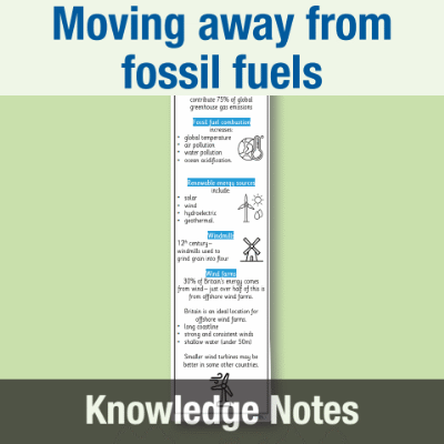 Image of Year 07 Art & DT (How do we move away from fossil fuels?) Knowledge Notes KN CUSP Resource