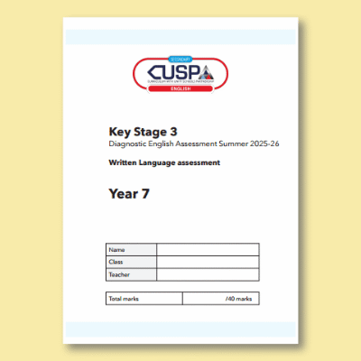 Image of Year 07 7 Summer Written Language Assessment Booklet CUSP Resource