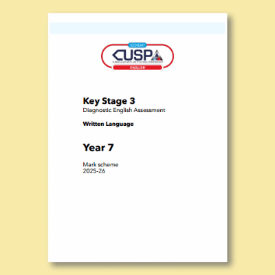 Image of Year 07 7 Summer Written Language Mark Scheme CUSP Resource