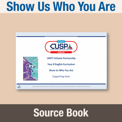 Image of Year 08 English Literature (Show Us Who You Are - Elle McNicoll) Source Book SB CUSP Resource