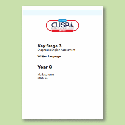 Image of Year 08 8 Spring Written Language Mark Scheme CUSP Resource