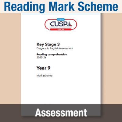 Image of Year 09 9 Autumn Reading Mark Scheme CUSP Resource