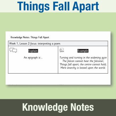 Image of Year 09 English Literature (Things Fall Apart) Knowledge Notes KN CUSP Resource