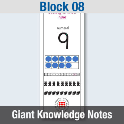 Image of EY Maths Block 08 - Giant Knowledge Notes GKN CUSP Resource