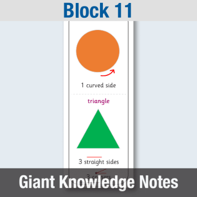 Image of EY Maths Block 11 - Giant Knowledge Notes GKN CUSP Resource