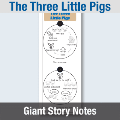 Image of EY The Three Little Pigs - Giant Story Notes GSN CUSP Resource