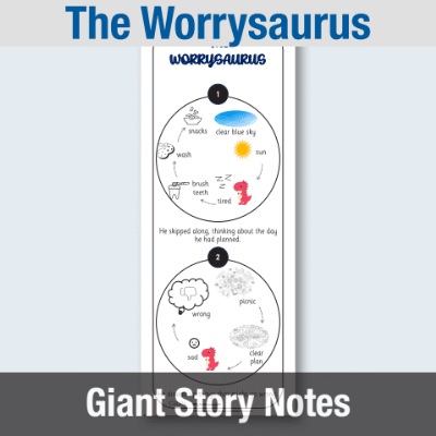 Image of EY The Worrysaurus - Giant Story Notes GSN CUSP Resource