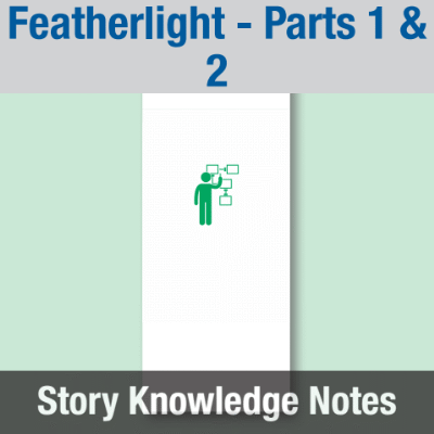 Image of Year 10 Communication (Featherlight - Parts 1 & 2) Story Knowledge Notes CUSP ResourceAccess Spring 277x102mm Printed in Black;    5 Leaf Set in pads of 16