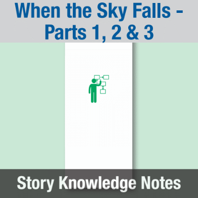 Image of Year 10 Communication (When the Sky Falls - Parts 1, 2 & 3) Story Knowledge Notes CUSP ResourceAccess Summer 277x102mm Printed in Black;    7 Leaf Set in pads of 16