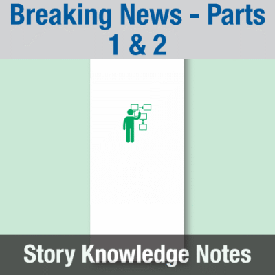 Image of Year 11 Communication (Breaking News: How to Tell What's Real from What's Rubbish - Parts 1 & 2) Story Knowledge Notes CUSP ResourceAccess Summer 277x102mm Printed in Black;    6 Leaf Set in pads of 16