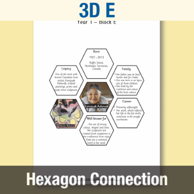 Image of Year 1 Art E (3D) AR Significant Artists Hexagon Connections CUSP Resource