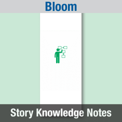 Image of Year 01 Communication (Bloom) Story Knowledge Notes CUSP ResourceAccess Summer 277x102mm Printed in Black;    4 Leaf Set in pads of 16