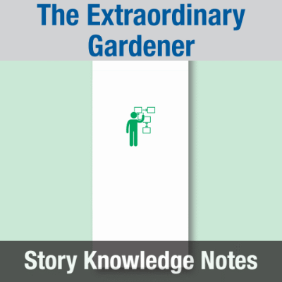 Image of Year 01 Communication (The Extraordinary Gardener) Story Knowledge Notes CUSP ResourceAccess Summer 277x102mm Printed in Black;    4 Leaf Set in pads of 16