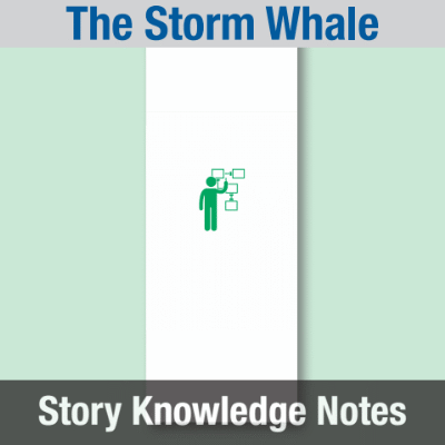 Image of Year 01 Communication (The Storm Whale) Story Knowledge Notes CUSP ResourceAccess Spring 277x102mm Printed in Black;    4 Leaf Set in pads of 16