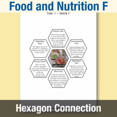 Image of Year 1 DT F (Food and Nutrition) AR1 Significant Designers Hexagon Connections CUSP Resource
