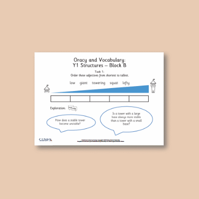 Y1 Design and Technology B (Structures) Oracy Tasks OT