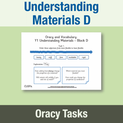 Image of Year 1 Design and Technology D (Understanding Materials) Oracy Tasks OT CUSP Resource