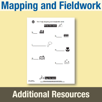 Image of Year 1 Geography (Mapping and Fieldwork) AR High Frequency Transferable Words CUSP Resource