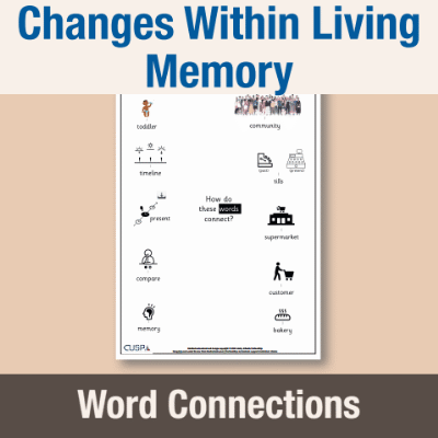 Image of Year 1 History (Changes Within Living Memory) Word Connections WC CUSP Resource