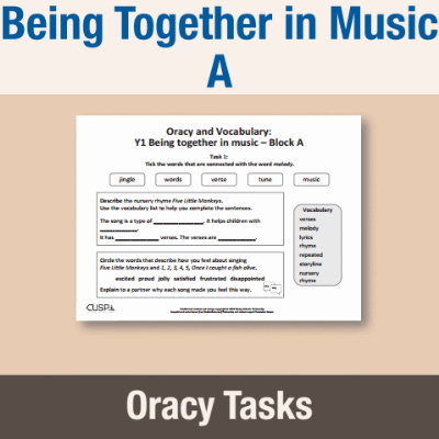 Image of Year 1 Music A (Being Together in Music) Oracy Tasks OT CUSP Resource