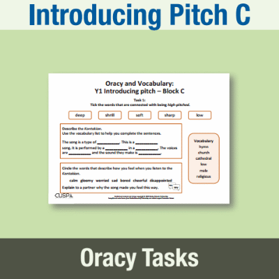 Image of Year 1 Music C (Introducing Pitch) Oracy Tasks OT CUSP Resource