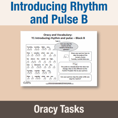 Image of Year 1 Music B (Introducing Rhythm and Pulse) Oracy Tasks OT CUSP Resource