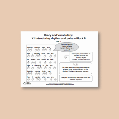 Y1 Music B (Introducing Rhythm and Pulse) Oracy Tasks OT