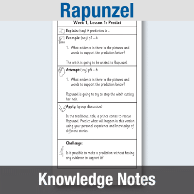 Image of Year 1 Reading (Rapunzel) Knowledge Notes KN CUSP Resource