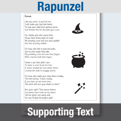 Image of Year 1 Reading (Rapunzel) Supporting Text ST CUSP Resource