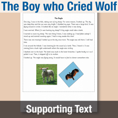Image of Year 1 Reading (The Boy who Cried Wolf) Supporting Text ST CUSP Resource