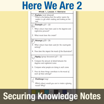 Image of Year 1 Reading (Here We Are 2) Knowledge Notes SKN CUSP Resource