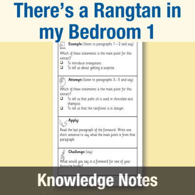 Image of Year 1 Reading (There’s a Rangtan in my Bedroom 1) Knowledge Notes KN CUSP Resource