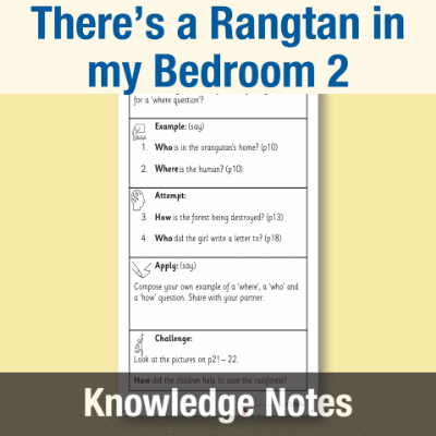 Image of Year 1 Reading (There’s a Rangtan in my Bedroom 2) Knowledge Notes KN CUSP Resource