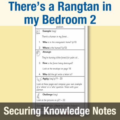 Image of Year 1 Reading (There’s a Rangtan in my Bedroom 2) Knowledge Notes SKN CUSP Resource