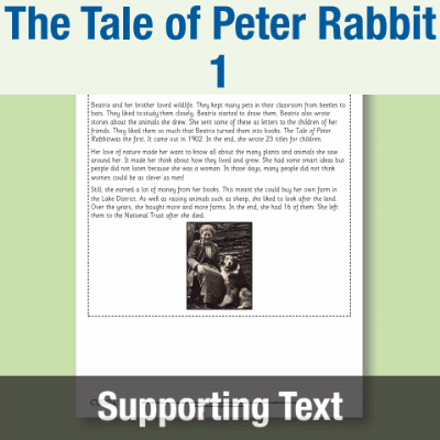 Image of Year 1 Reading (The Tale of Peter Rabbit 1) Supporting Text ST CUSP Resource