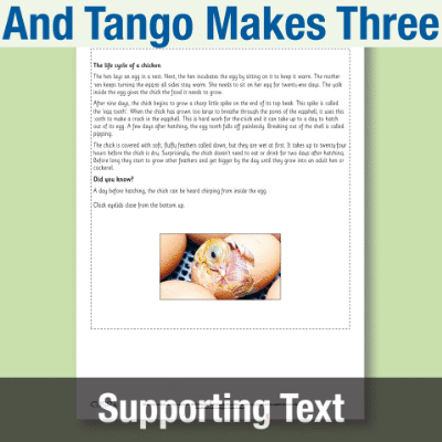 Image of Year 1 Reading (And Tango Makes Three) Supporting Text ST CUSP Resource