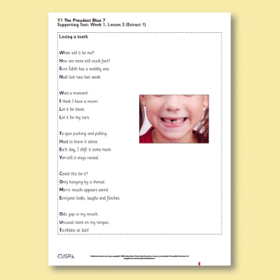 Y1 Reading (The Proudest Blue) Supporting Texts ST